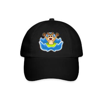 Été de la nage dans le ring de natation de suricate - Casquette classique - noir/noir - Devant