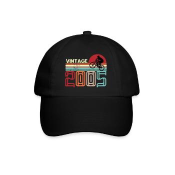 Vintage Birthday retro sunset design - Baseball Cap - black/black - Front