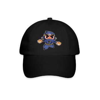 Smore Ninja Kids Cute Marshmallow Camper - Baseballkappe - Schwarz/Schwarz - Vorne