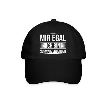 Schwarzenberg mir egal2 - Baseballkappe - Schwarz/Schwarz - Vorne