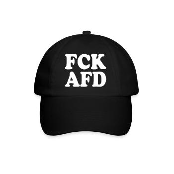 Fck afd - Baseballkappe - Schwarz/Schwarz - Vorne