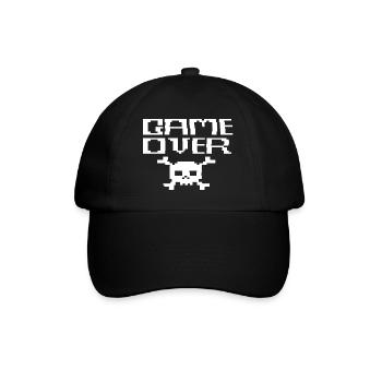 Game Over ASCII - Baseball Cap - black/black - Front
