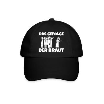 Braut Junggesellenabschied Junggesellinnenabschied - Baseballkappe - Schwarz/Schwarz - Vorne