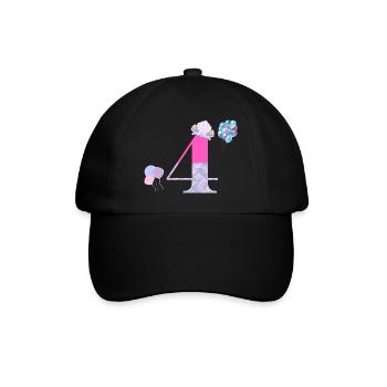4e anniversaire sirène - Casquette classique - noir/noir - Devant