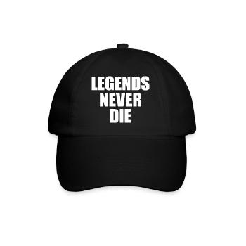 Legends never die - Baseballkappe - Schwarz/Schwarz - Vorne