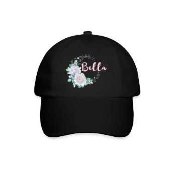 Für Bella - Baseballkappe - Schwarz/Schwarz - Vorne