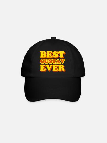 Gustav Vorname Lustiges Geschenk - Baseballkappe - Schwarz/Schwarz