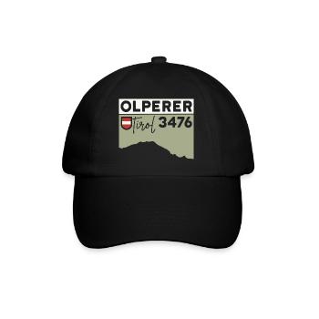 Olperer Tirol Besteigung Überschreitung Andenken - Baseballkappe - Schwarz/Schwarz - Vorne