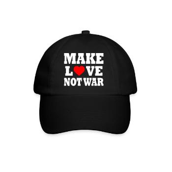 Make love not war - Baseball Cap - black/black - Front
