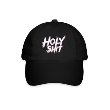 Holy Shit Freche Lustige Sprüche - Baseballkappe - Schwarz/Schwarz - Vorne