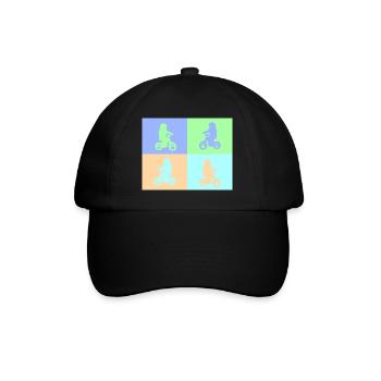 Junior Biker Pop Art pastel - Baseball Cap - black/black - Front