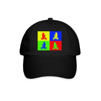 Junior Biker Pop Art Color - Baseball Cap - black/black - Front