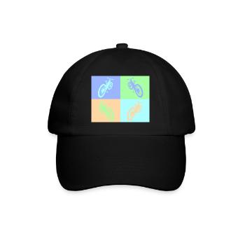 MTB Pop Art pastel - Baseball Cap - black/black - Front