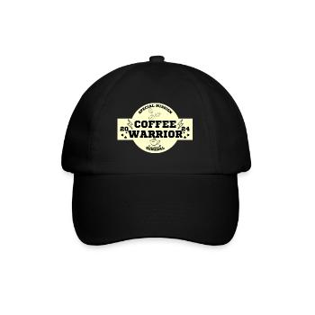 coffee warrior, special mission for coffee drinkers - Baseball Cap - black/black - Front