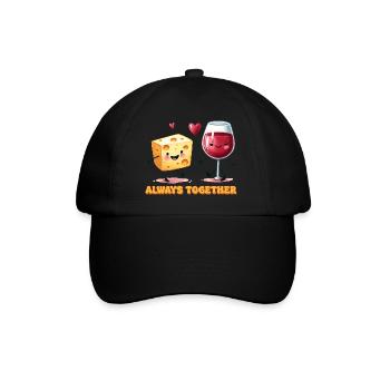 Immer zusammen - Baseballkappe - Schwarz/Schwarz - Vorne