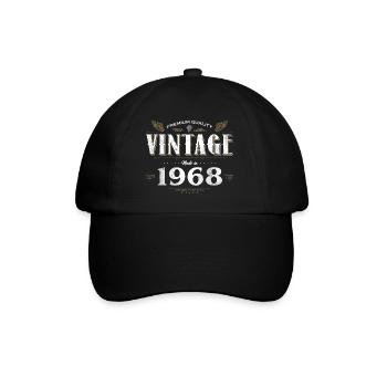 56 Jahre alter Jahrgang 1968 Limitierte Auflage 56. - Baseballkappe - Schwarz/Schwarz - Vorne