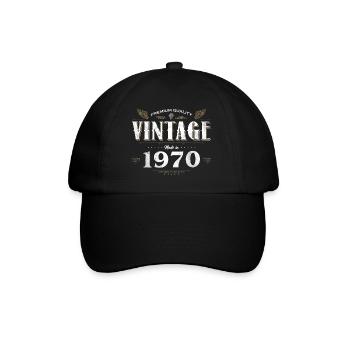 54 Jahre alter Jahrgang 1970 Limitierte Auflage 54. - Baseballkappe - Schwarz/Schwarz - Vorne