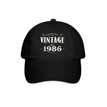 38 Jahre alter Jahrgang 1986 Limitierte Auflage 38. - Baseballkappe - Schwarz/Schwarz - Vorne