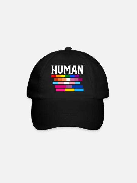 LGBT MENSCHLICHER STOLZ - Baseballkappe - Schwarz/Schwarz
