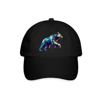 ours origami géométrique 3d - Casquette classique - noir/noir - Devant