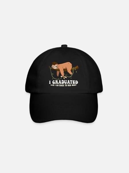 Ich habe meinen Abschluss gemacht Kann ich jetzt wieder ins Bett gehen Hemden Lustig - Baseballkappe - Schwarz/Schwarz