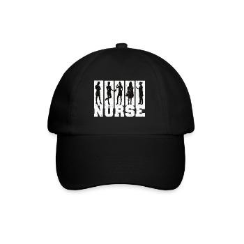 Infirmière Infirmière Dire Déclaration Profession - Casquette classique - noir/noir - Devant