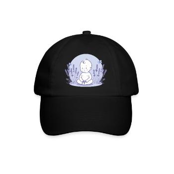 Baby in lavender - Baseball Cap - black/black - Front