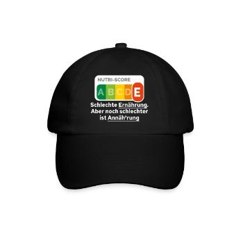 Näher dich mir nicht white - Baseballkappe - Schwarz/Schwarz - Vorne