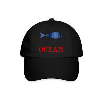 POISSON. POISSON D'AVRIL. VACANCES. ETE. HUMOUR - Casquette classique - noir/noir - Devant