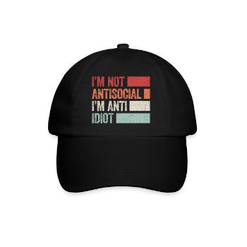 Sarcastique introverti - Casquette classique - noir/noir - Devant