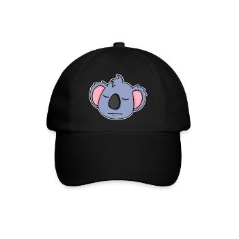 Koala Head Animal Tired - Baseball Cap - black/black - Front