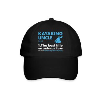 Kayaker Uncle Definition Kayaking - Baseball Cap - black/black - Front