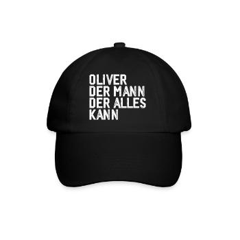 Oliver L’homme qui sait tout Prénom Oliver - Casquette classique - noir/noir - Devant