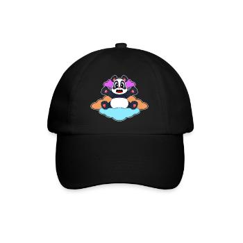 Panda Wolken - Baseballkappe - Schwarz/Schwarz - Vorne