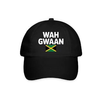 Wah Gwaan Jamaica Flag Tee - Baseball Cap - black/black - Front