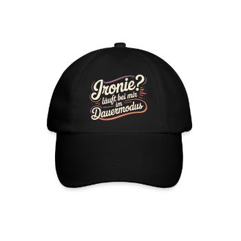 Irony? Runs in continuous mode for me - Baseball Cap - black/black - Front
