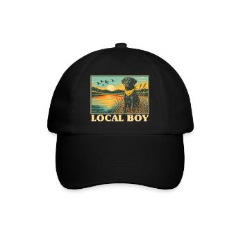 Local Boy Labrador Retriever Outdoor Hunting - Baseball Cap - black/black - Front