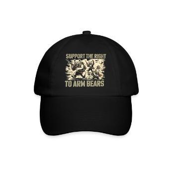 Soutenez le droit d’armer les ours - Funny Gun Memes - Casquette classique - noir/noir - Devant