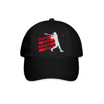 Baseball Season Is The Best Season Fan Spiel Sport - Baseballkappe - Schwarz/Schwarz - Vorne
