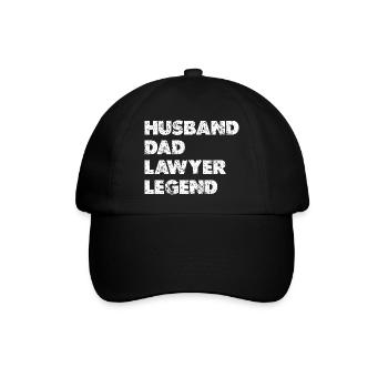 Ehemann Vater Anwalt Legende - Baseballkappe - Schwarz/Schwarz - Vorne