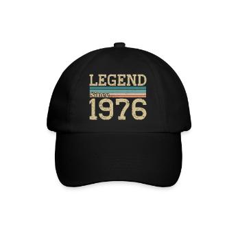 Legende seit 1976 Jubiläum 1976 Vintage - Baseballkappe - Schwarz/Schwarz - Vorne