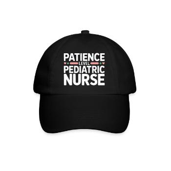 Pediatric Nurse Patience Level Pediatric Nursing - Baseball Cap - black/black - Front