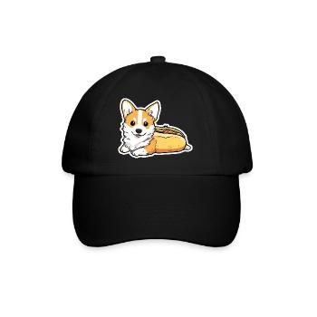 Collant en forme de pain pour hot-dogs Corgi mignon - Casquette classique - noir/noir - Devant