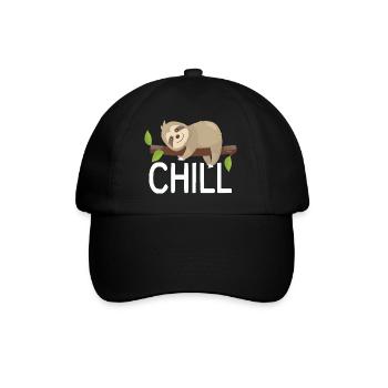 Paresseux relaxés sur branche, design relaxant - Casquette classique - noir/noir - Devant