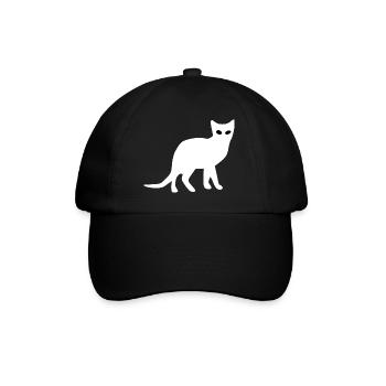 Silhouette de chat Cadeau Cadeau Amoureux des Chats - Casquette classique - noir/noir - Devant
