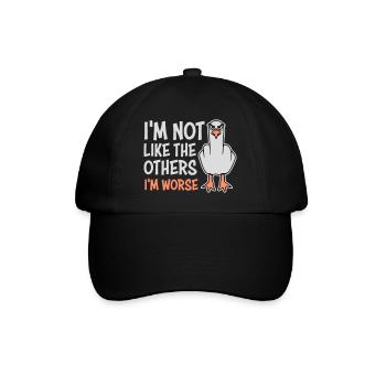 Middle Finger Seagull In Not Like The Others I'm Worse - Baseball Cap - black/black - Front