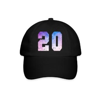 Ausgabe 20 – 20-jähriges Jubiläumsgeschenk - Baseballkappe - Schwarz/Schwarz - Vorne
