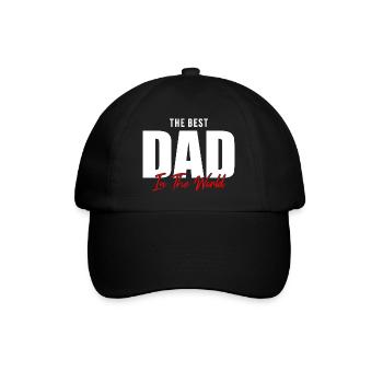 Feiert den besten Vater der Welt! Perfektes Geschenk - Baseballkappe - Schwarz/Schwarz - Vorne