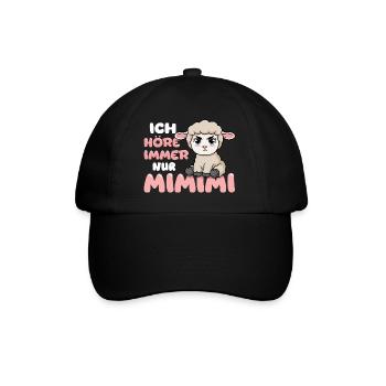  Ich Höre Immer Nur Ein Mimimi Schaf - Baseballkappe - Schwarz/Schwarz - Vorne