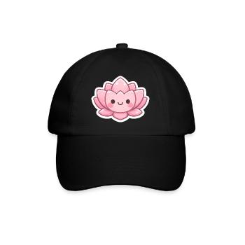 Kawaii Lotus Blossom Pink - Baseball Cap - black/black - Front